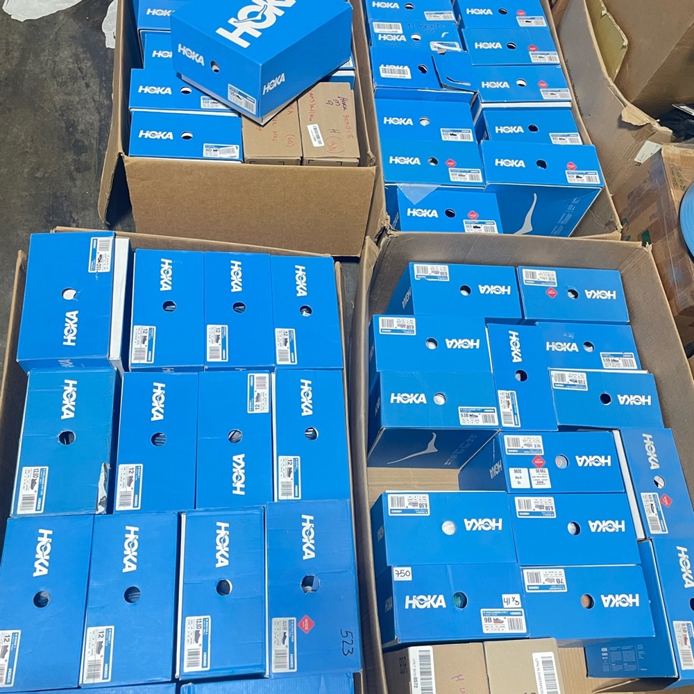 Hoka Vibrant Blue Shoe Boxes